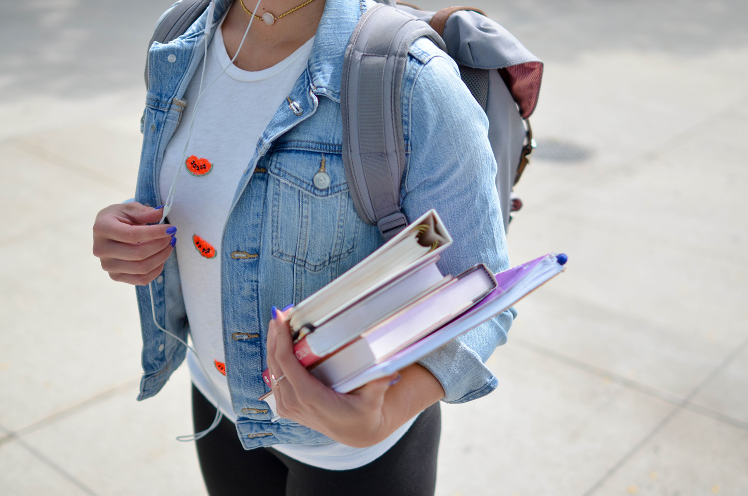 college student on campus